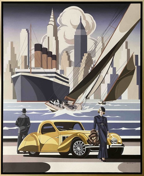 Kobieta i żółte Bugatti, 2019, Tomasz Kostecki