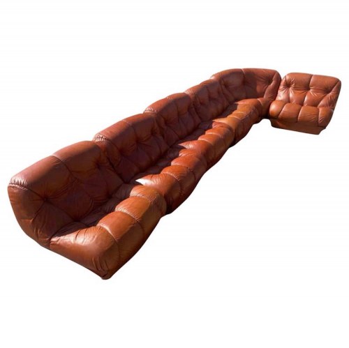 Modular sofa designed by Rino Maturi for Mimo composed of 4 armchairs a corner sofa, Nuvolone Sofa