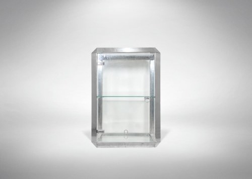 P800 Saporiti metal and glass bookcase designed by Alberto Rosselli., P800 Bookcase