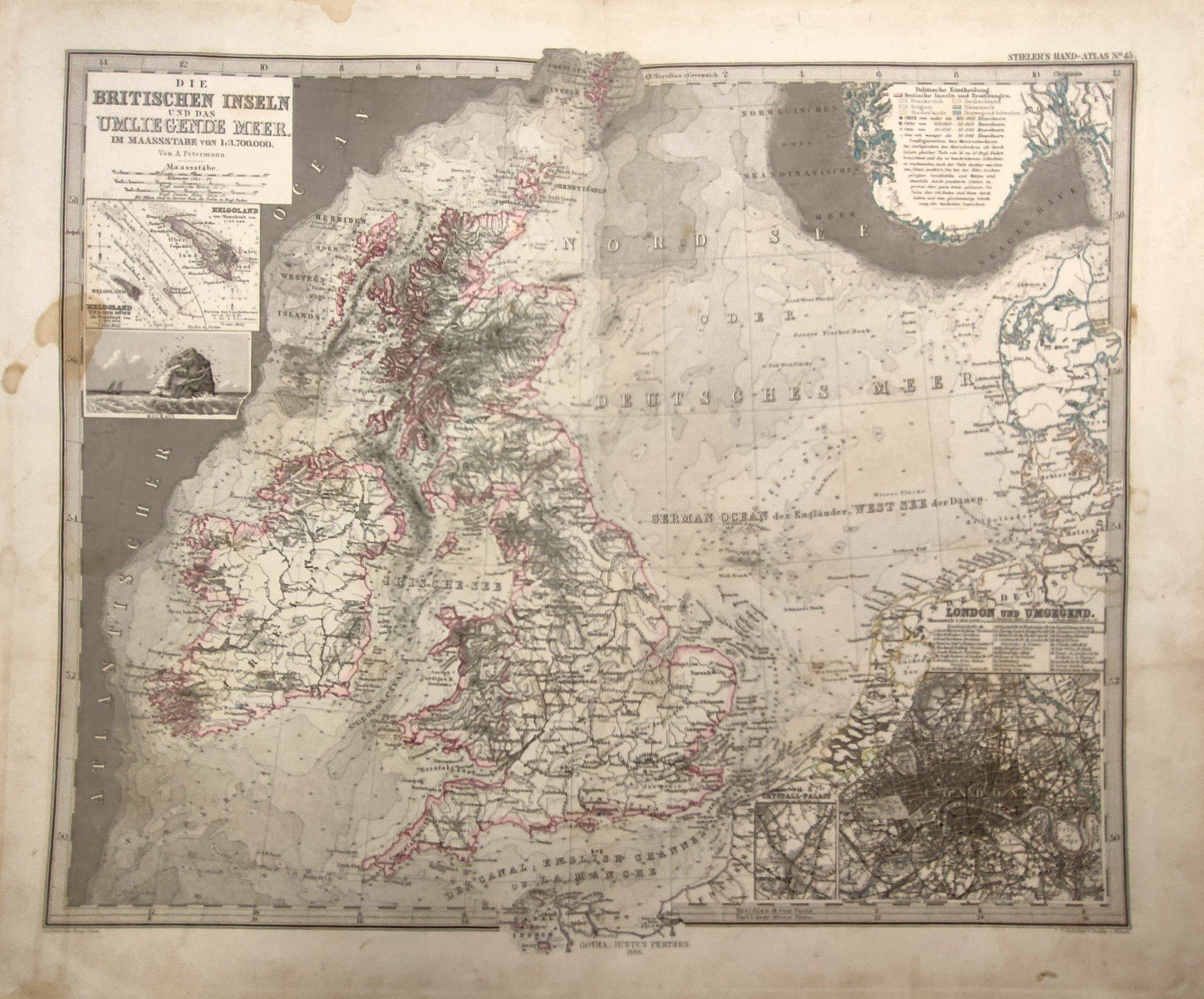 British Isles - map - 19th century [ copperplate] England, United ...