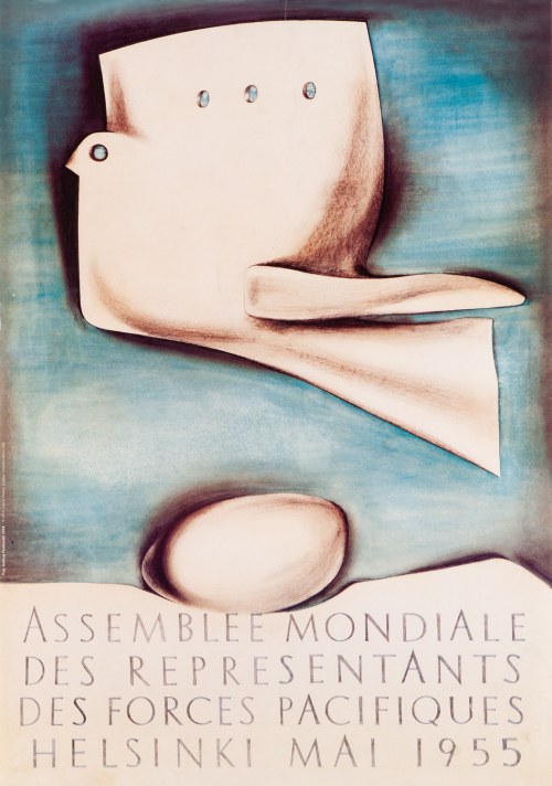 Assemblee Mondiale Des Representants des forces pacifiques, Helsinki, 1955 (oficjalny dodruk Galerii Plakatu w Krakowie w limitowanej edycji 300 egz.), Andrzej Pawłowski