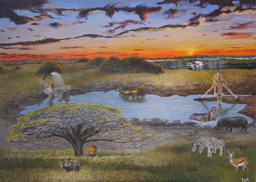 African waterhole, 2015, Katarzyna Meres