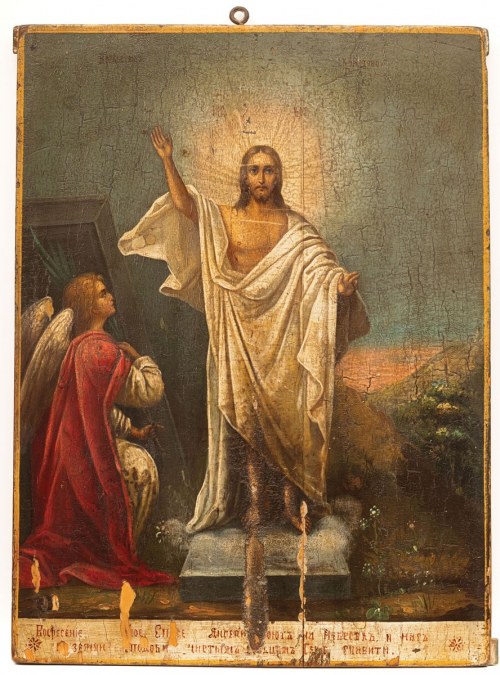 ZMARTWYCHWSTANIE, Rosja, 2 poł. XIX w., Ikona