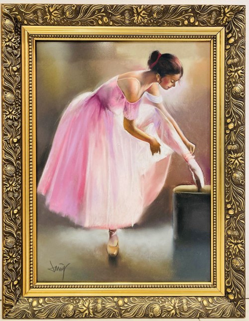 Girl in pink sarrong, Domingo Alvarez Gomez