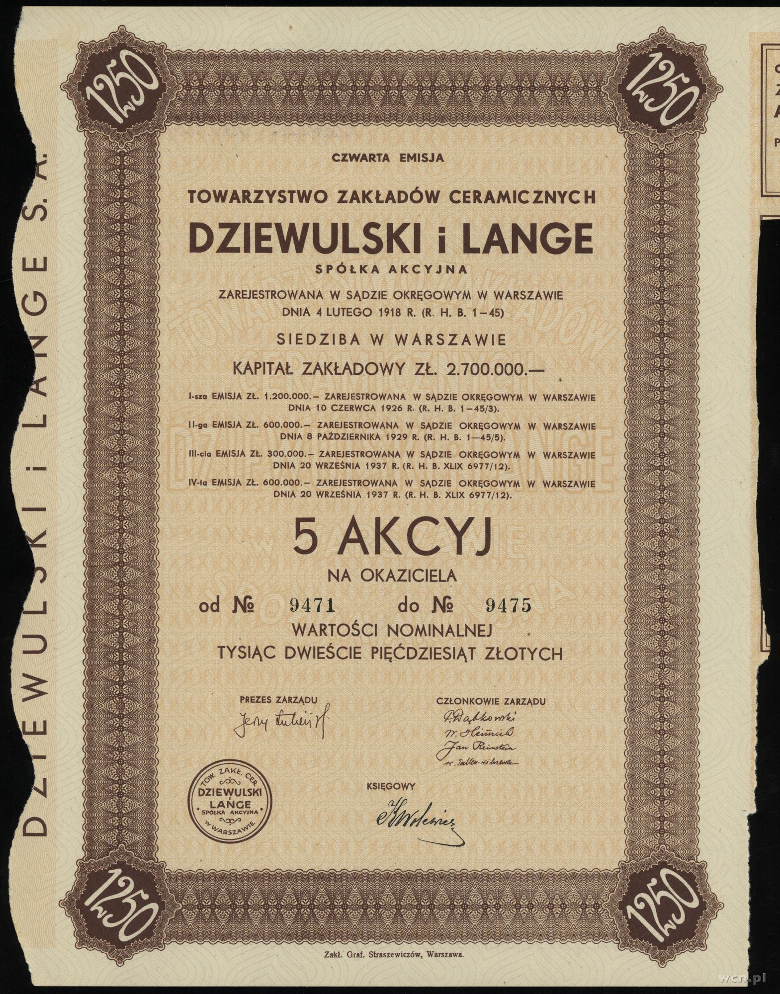 poland-5-shares-at-250-zloty-1-250-zloty-1937-warsaw-online