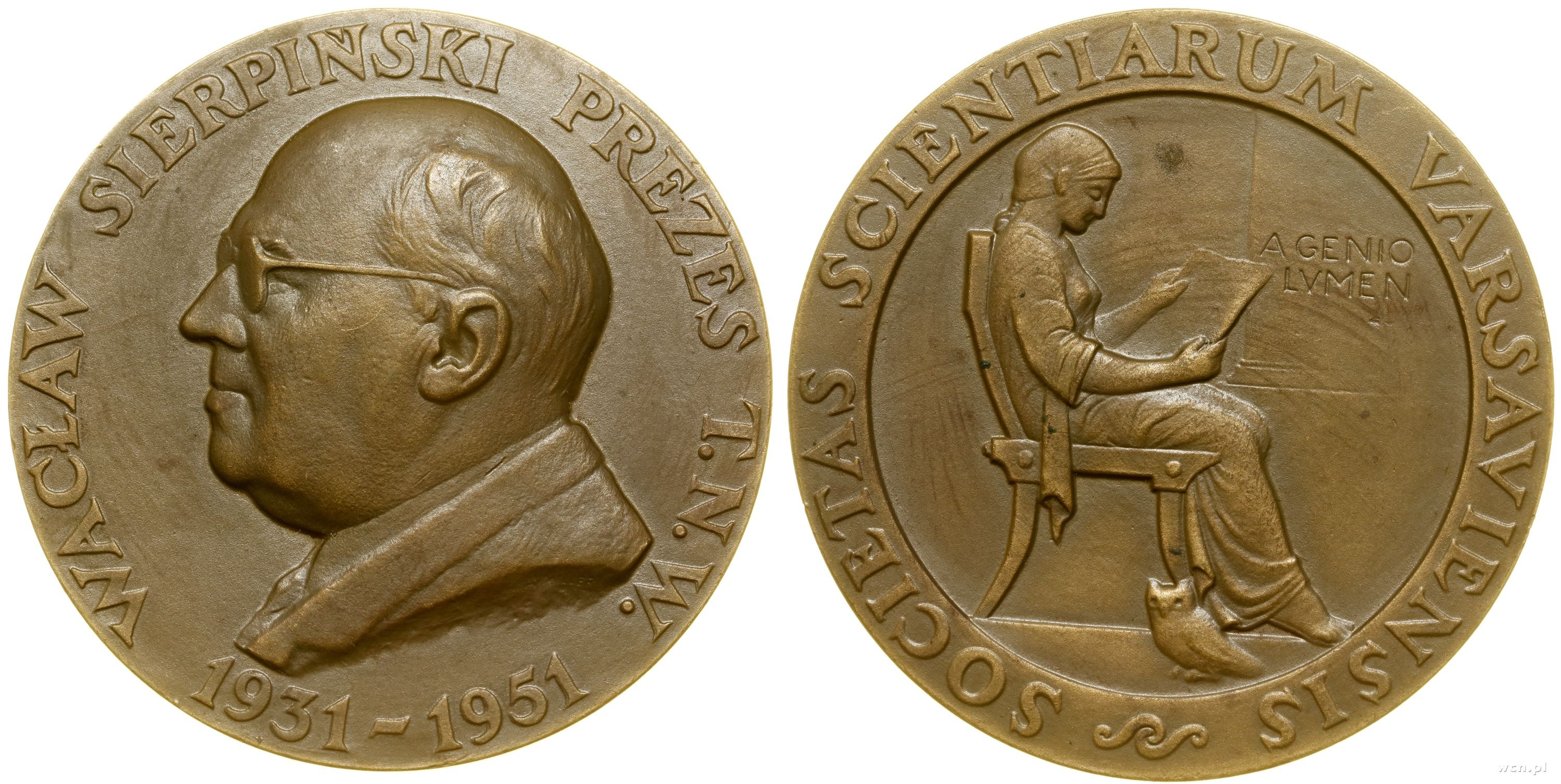 Polska, Wacław Sierpiński, 1951, Warszawa Aukcja
