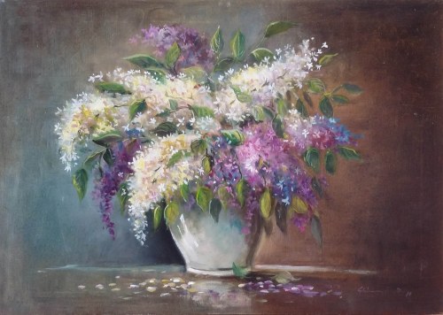 Bzy w wazonie, 2019, Ryszard Gbiorczyk