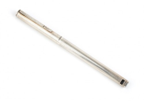 gold nib, Aurora: Sterling Silver Fountain Pen