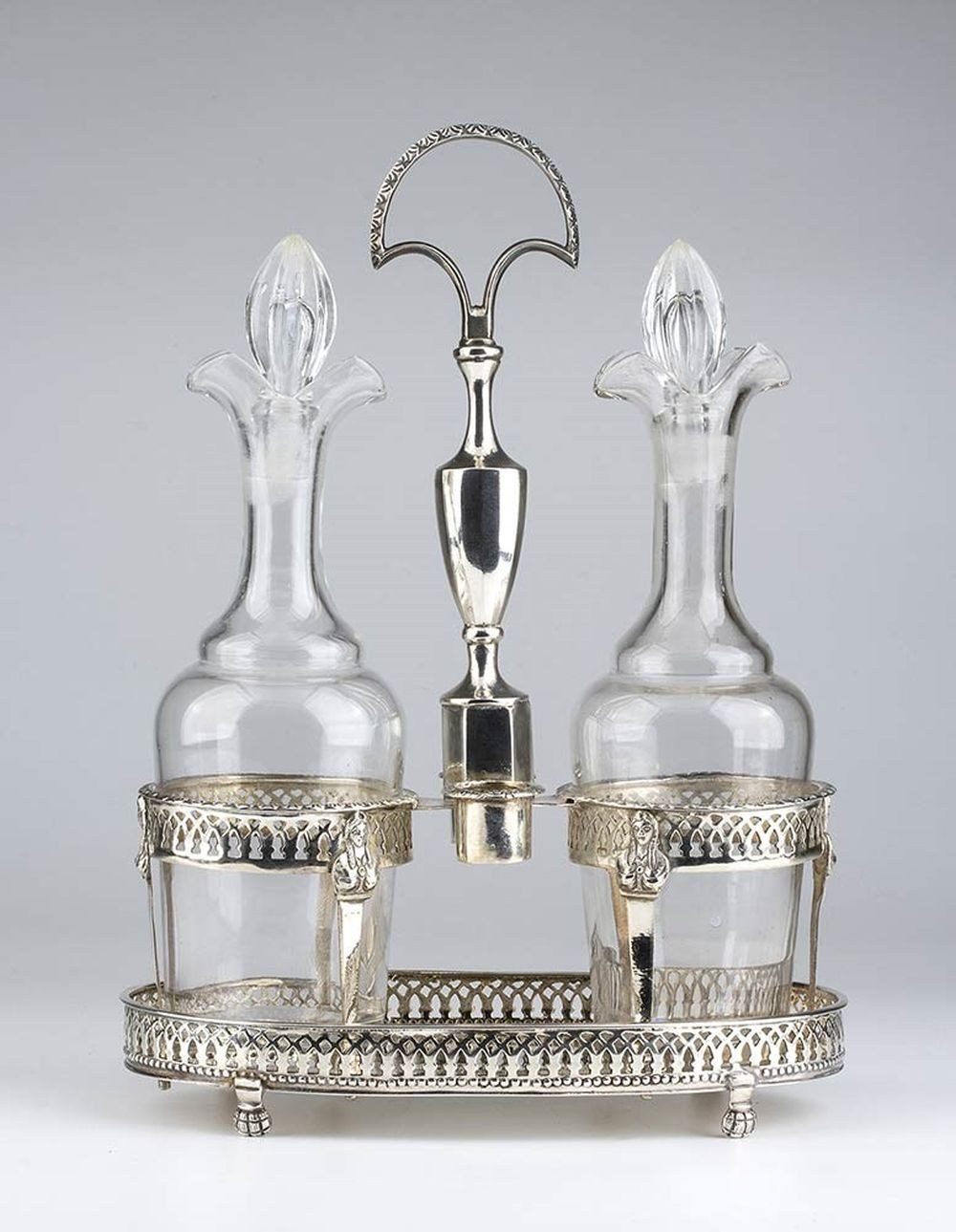 Italian silver vinegar cruet Kingdom of Sardinia, Genova 18241872