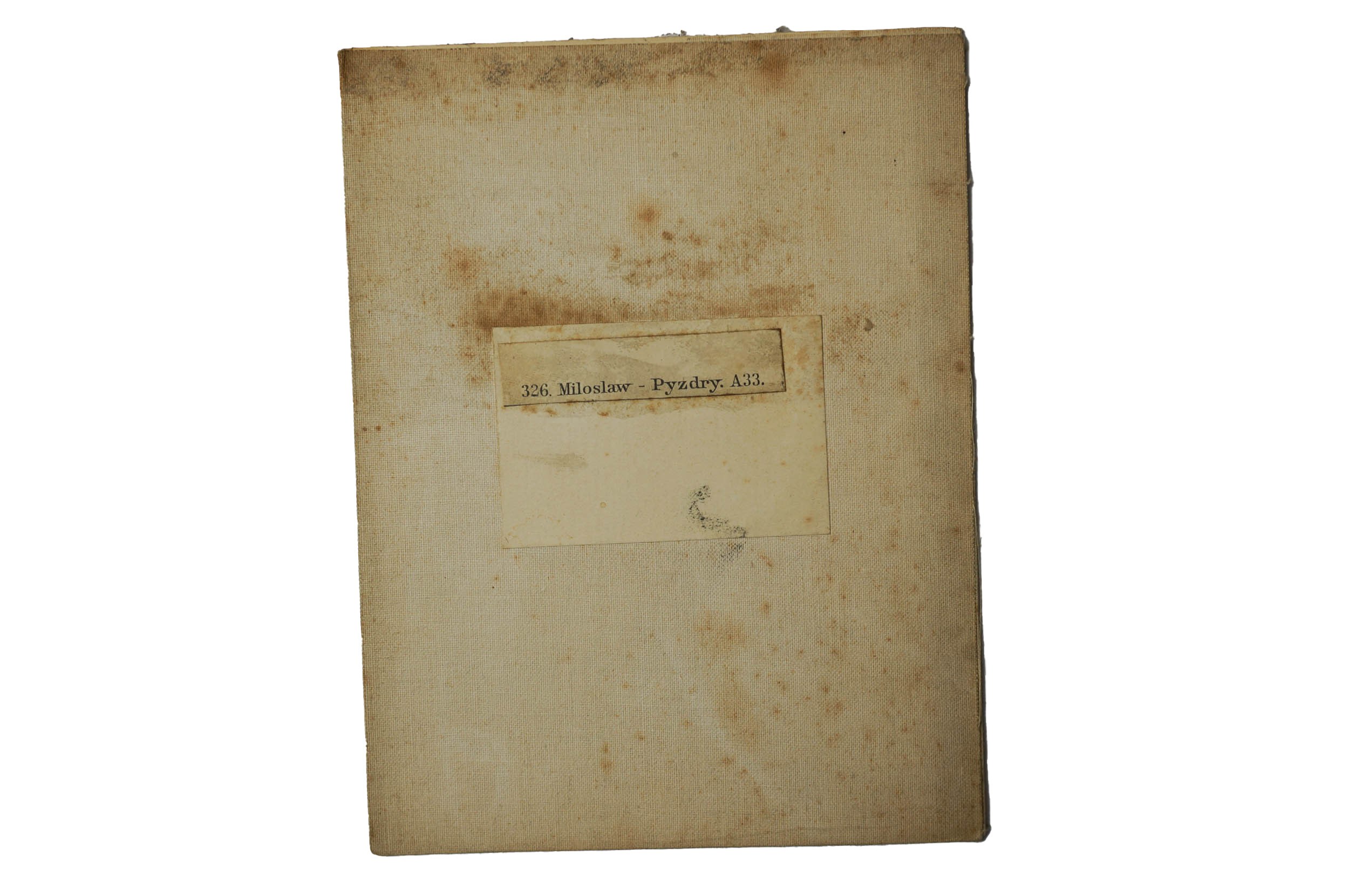 MIŁOSŁAW / PYZDRY - map on canvas [1914], stamp 