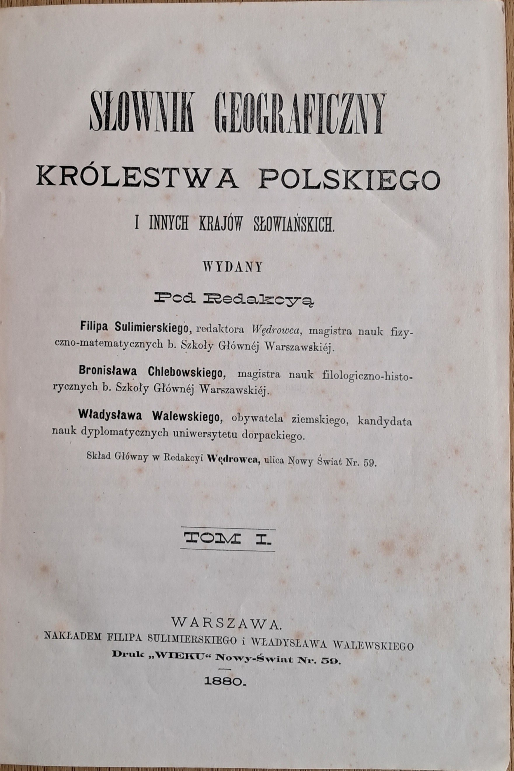 Słownik Geograficzny Królestwa Polskiego i innych krajów słowiańskich