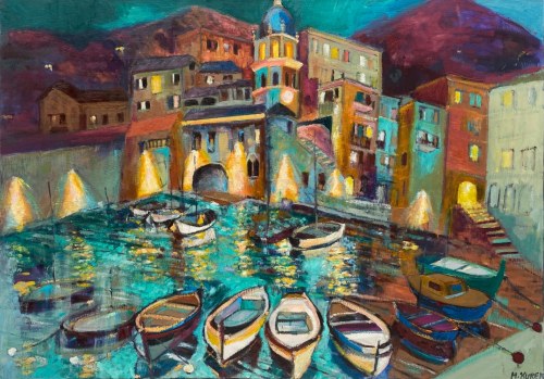 Nocny port w Cinquterre, Magdalena Kurek