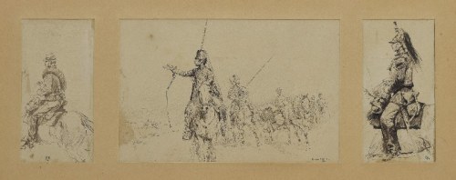 Wojsko - trzy rysunki we wspólnej oprawie, 1884, Édouard Detaille