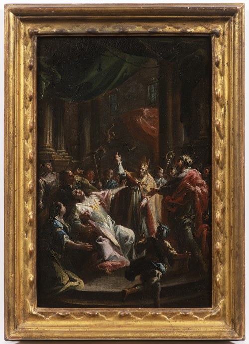 Święty Geminianus wypędzający diabły z córki cesarza Konstantynopola, Francesco Monti