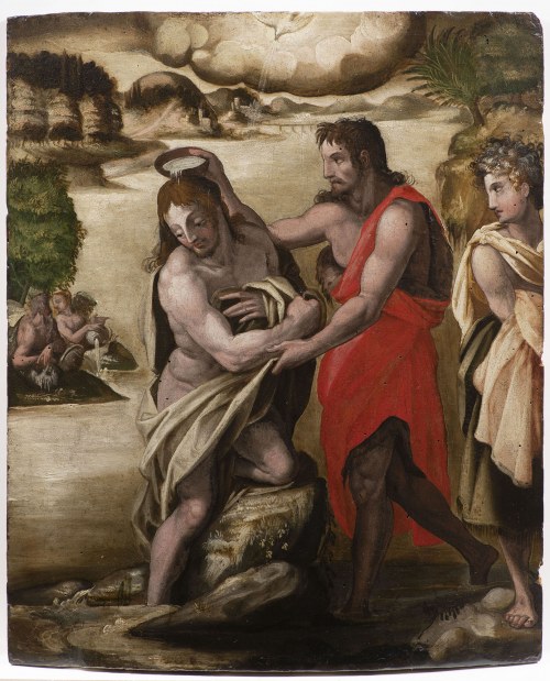 zwany Nosadella (czynny ok. 1549-1571) - przypisywany, Chrzest Jezusa, Giovanni Francesco Bezzi