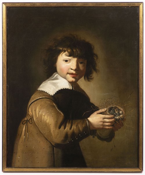 Portret chłopca z ptasim gniazdem, Utrecht Meister XVII wiek