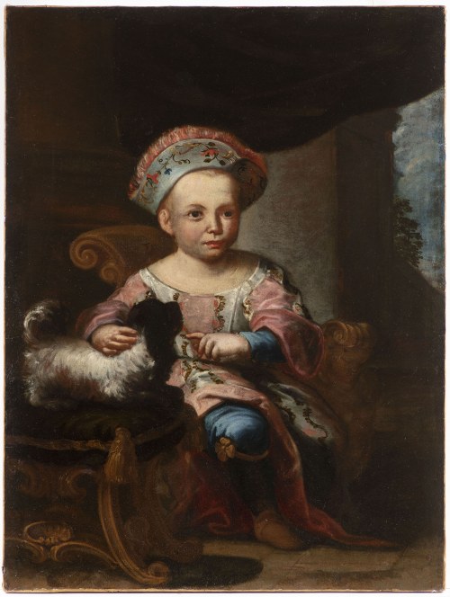 Portret dziecka z psem, Martin Meytens Młodszy