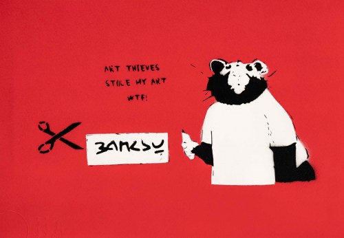Banksy. Art Thieves Red, 2019, Not Banksy