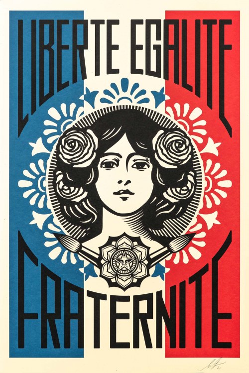 Liberté, Egalité, Fraternité, 2021, Shepard Fairey