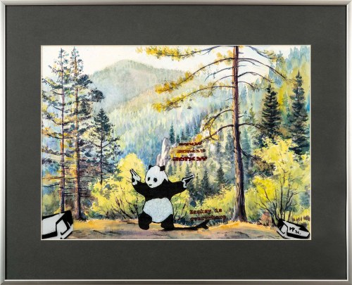 Banksy w obronie lasu, 2021, Marian Polok