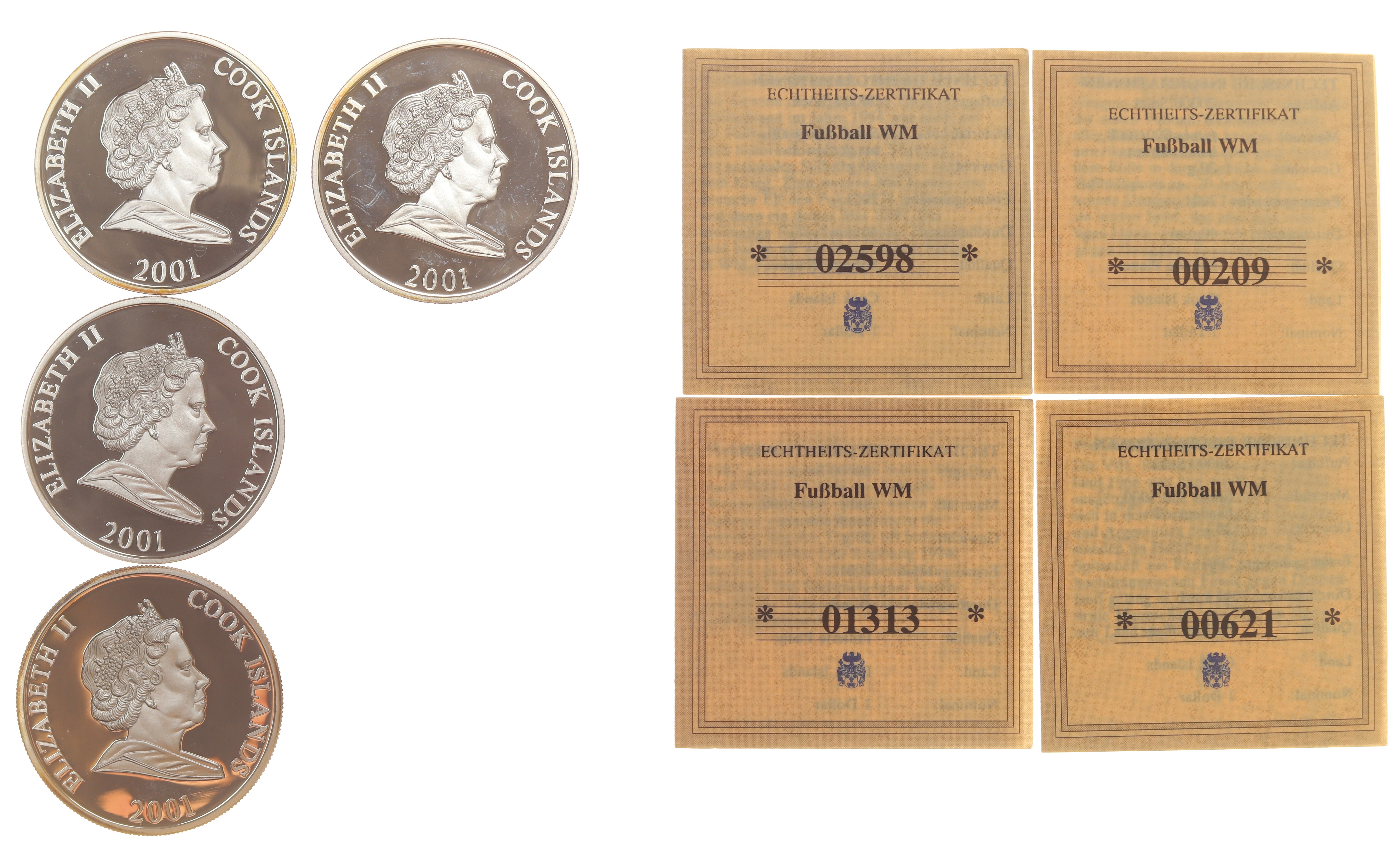 Cook Islands, $1 set - World Cup winners - Online auction / Online 