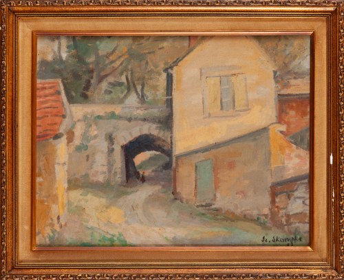 Przejście pod wiaduktem, 1957, Szczepan Skorupka