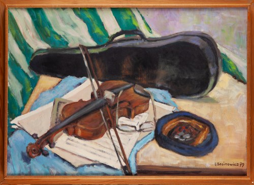 Martwa natura ze skrzypcami, 1979, Hanna Sosinowicz