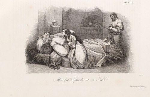 1836-37, Michał Gliński Z Córką W Więziennej Celi