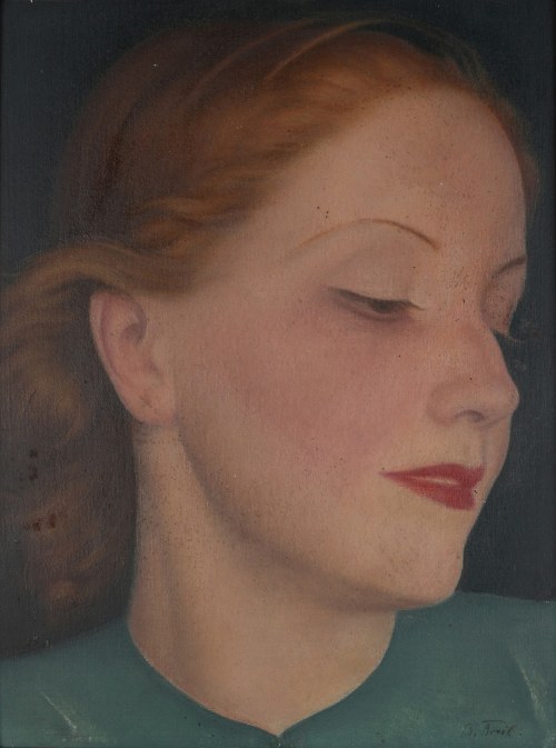 "Portret kobiety z blond włosami", Bruno Breil