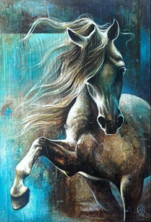 Blue horse, 2017, Kamila Karst