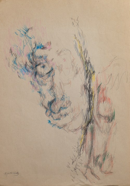 Polska, XX w. (1919 - 1992), Autoportret szpitalny, 1988 r., Andrzej Jakimowicz