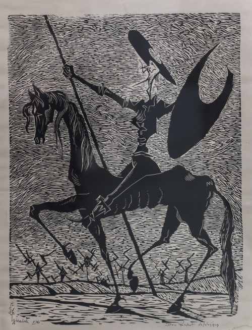 Polska, XX w. (1910 - 1972), Don Kichot defilujący, 1961 r., Stefan Rassalski