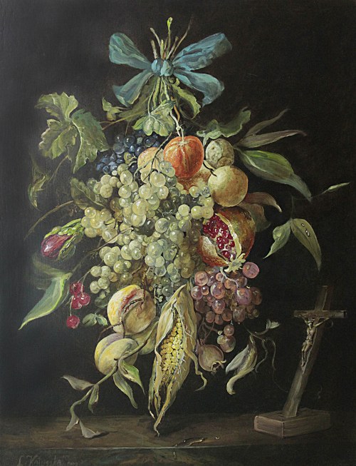 Martwa natura z krucyfiksem, 2019, Leszek Kałuszka