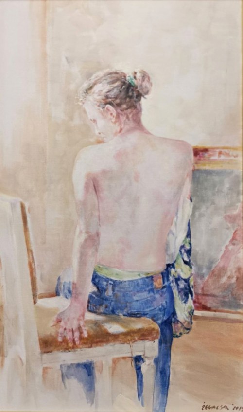 Dziewczyna na krześle, 2019, Leszek Żegalski