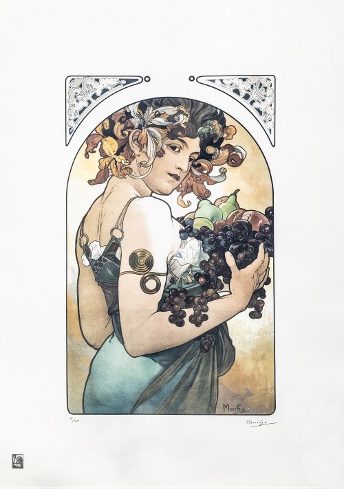 Owoce 1897 r. (18 z 100), XXI w., Alfons Mucha