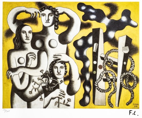 Kompozycja z trzema postaciami (195 z 300), l. 80. XX w., wyd. Artis, Fernand Léger