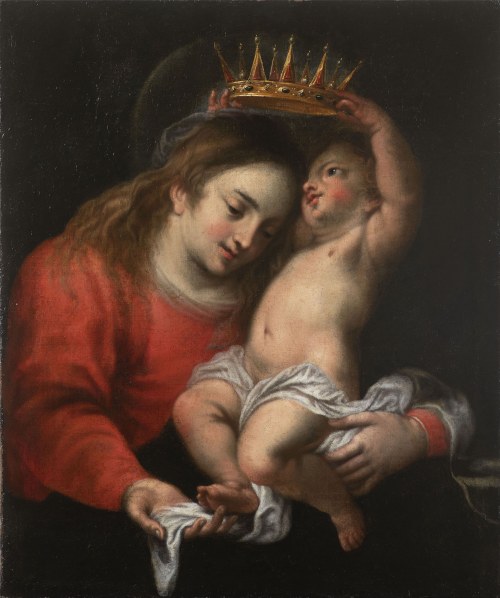 , Cornelius Schutt (1597-1655), Maryja ukoronowana przez Dzieciątko Jezus, Cornelis Schut