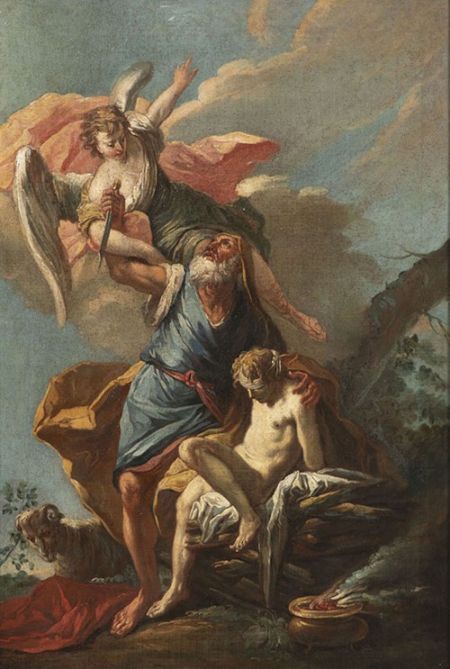 Giovanni Battista Pittoni (1687-1767) - przypisywana Ofiara Izaaka / Abraham poświęcający swojego syna Izaaka, Giovanni Battista Pittoni