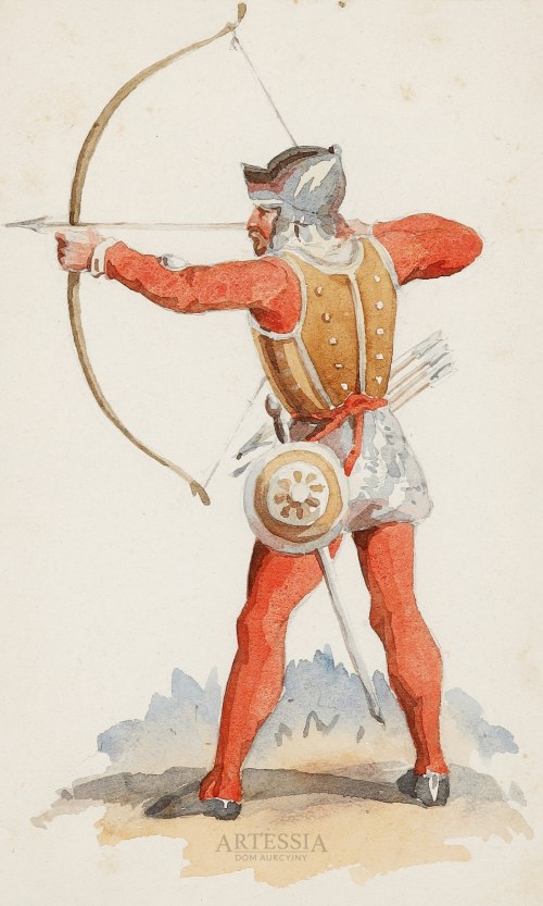 Łucznik angielski w XIV w., ok.1839, Henryk Rodakowski
