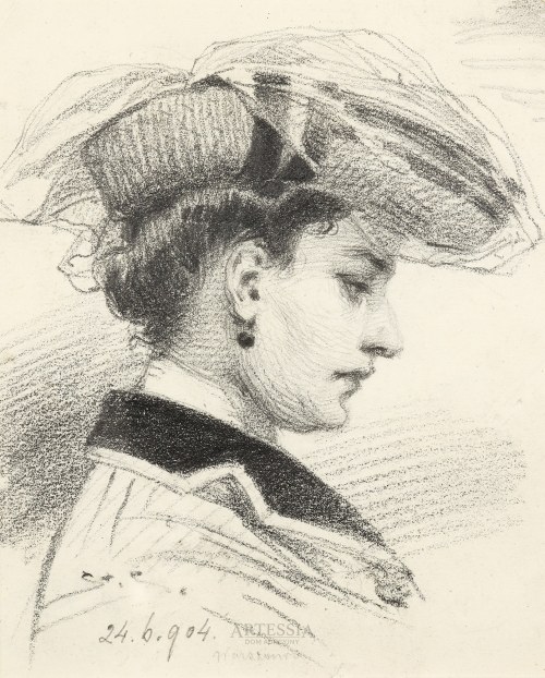 Portret warszawianki, 1904, Stanisław Sawiczewski