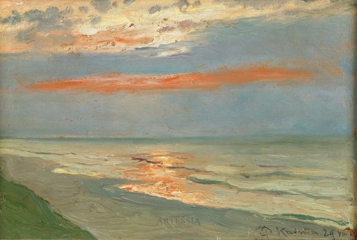 Zachód słońca w Karwii, 1921, Marceli Harasimowicz