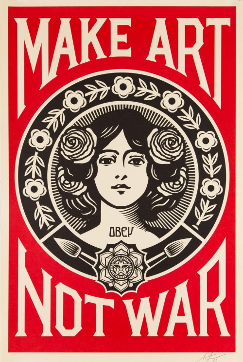 Make Art Not War, 2023, Shepard Fairey
