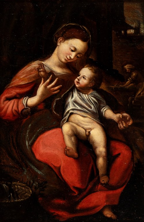 Madonna z Dzieciątkiem lub Madonna della Cesta, Antonio Allegri (Correggio)