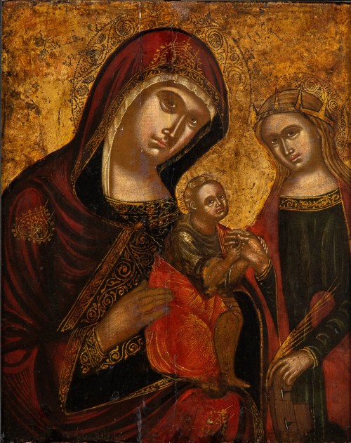 XVI secolo, Mistyczne małżeństwo św. Katarzyny, Scuola Veneto-Cretese