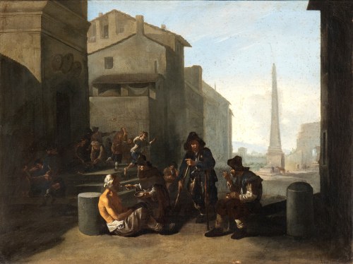 Dzieło miłosierdzia albo nakarmić głodnych, Johannes Lingelbach