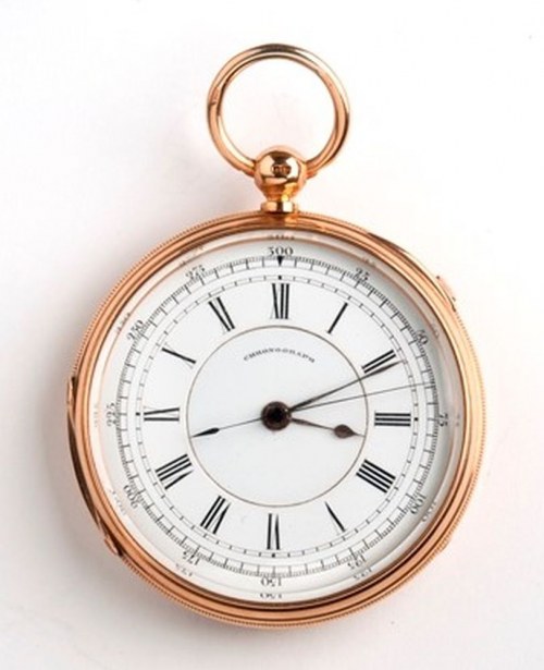 chronograph 1/5 centre seconds - London 1879, English Victorian 18K Gold Pocket Watch