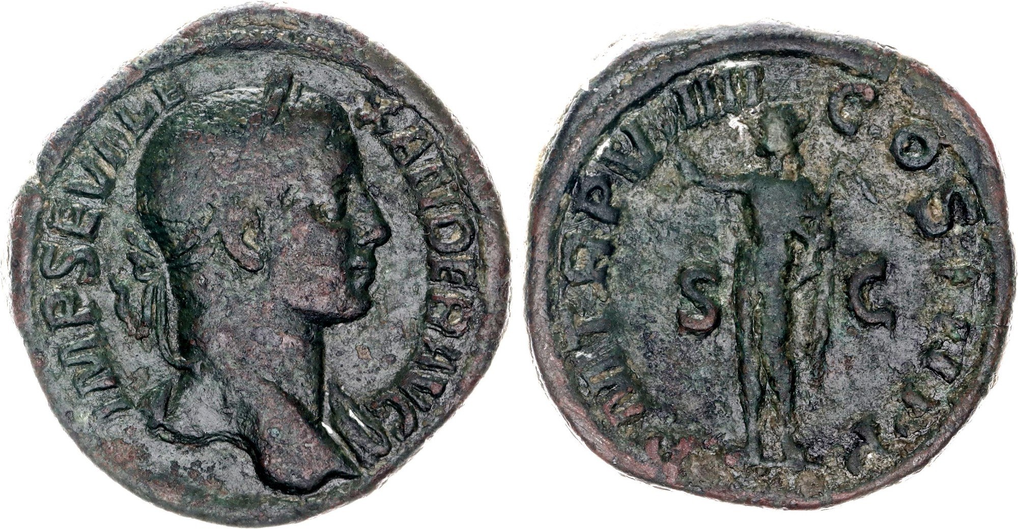 Roman Empire Severus Alexander Sestertius 230 AD - Aukcja internetowa ...