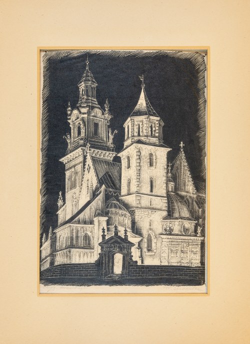 Iluminacja Wieży Srebrnych Dzwonów na Wawelu, 1935, Witold Chomicz