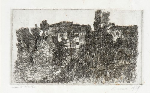 Il Poggio di sera (recto), Il Poggio al mattino (verso), Giorgio Morandi