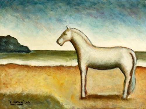 Koń nad morzem, Carlo Carrà